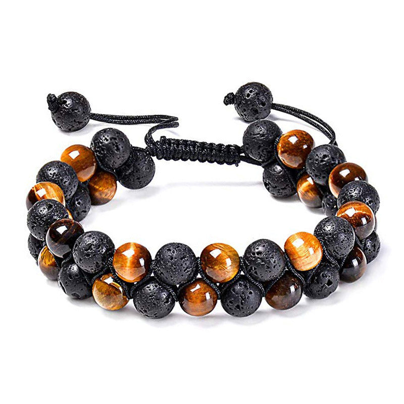 BoldlyBeautiful - Tiger Eye Couple Bracelets Matte Black Agate Beads Jewelry