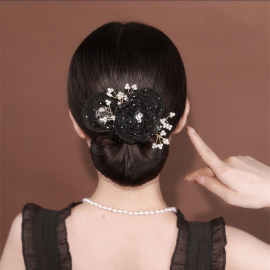 BoldlyBeautiful - Starry Sky Flower Style Hair Clip Black