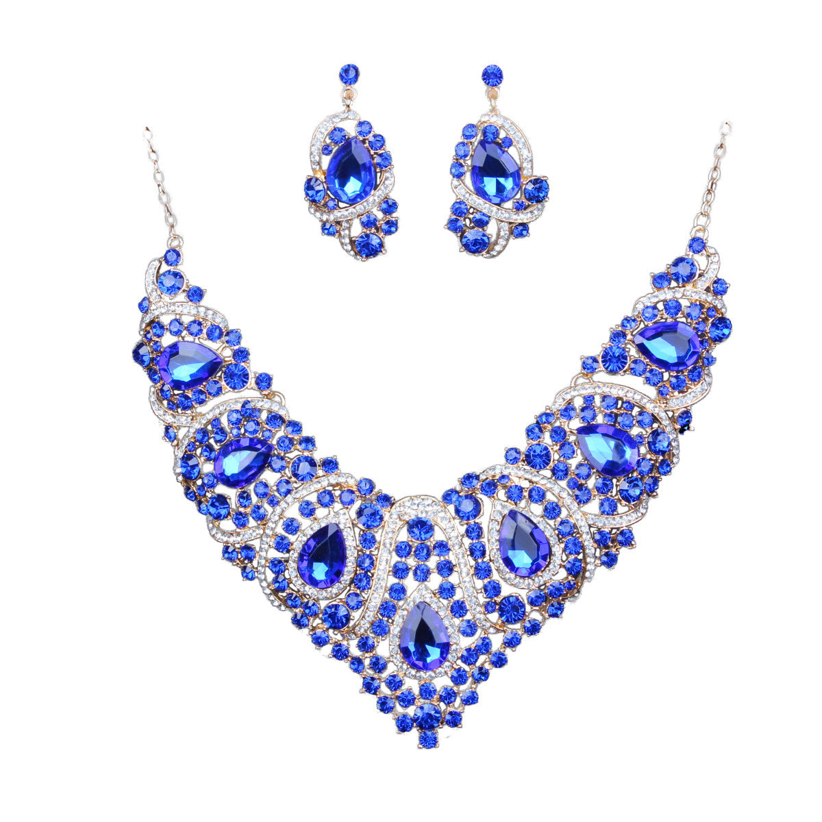 BoldlyBeautiful - Colorful Bridal Necklace and Earring Set