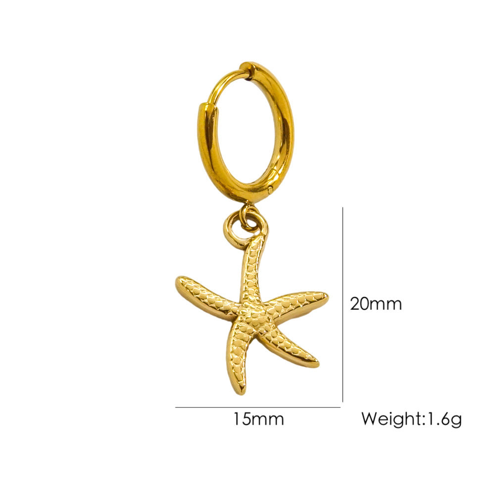 BoldlyBeautiful - Tropical Beach Wind Starfish Earrings