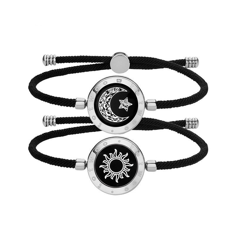 BoldlyBeautiful - Sun-Moon Smart Sensing Couple Bracelet Fashion Jewelry