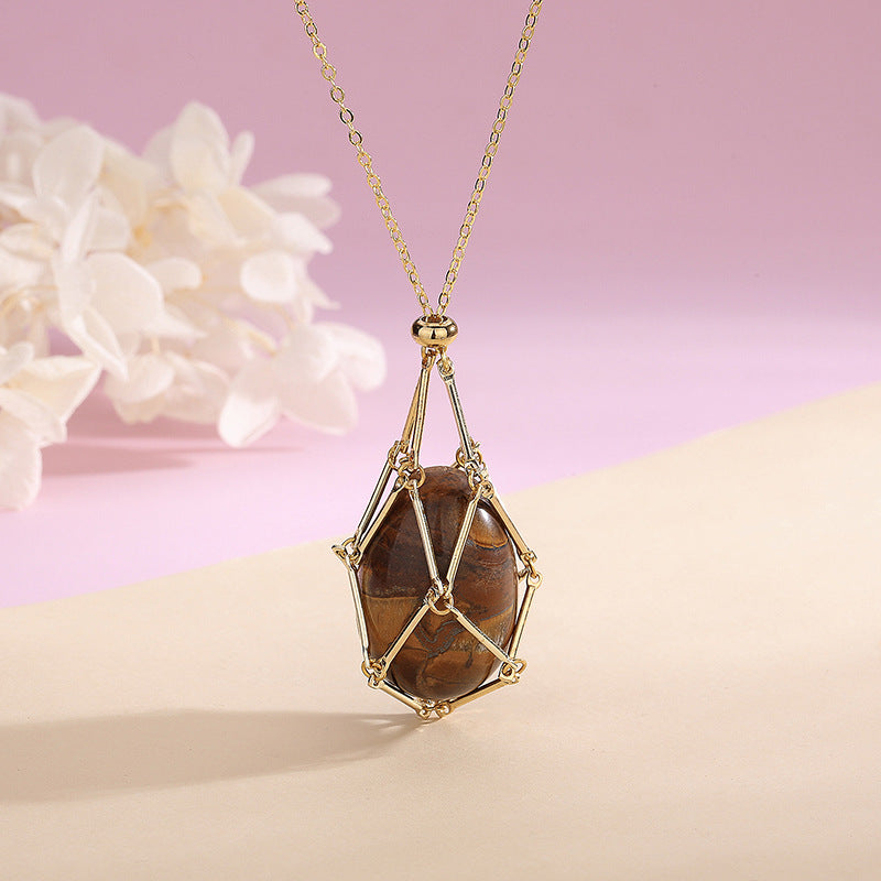 BoldlyBeautiful - Natural Energy Crystal Pendant Ins Niche Design Valentine's Day Peace Necklace