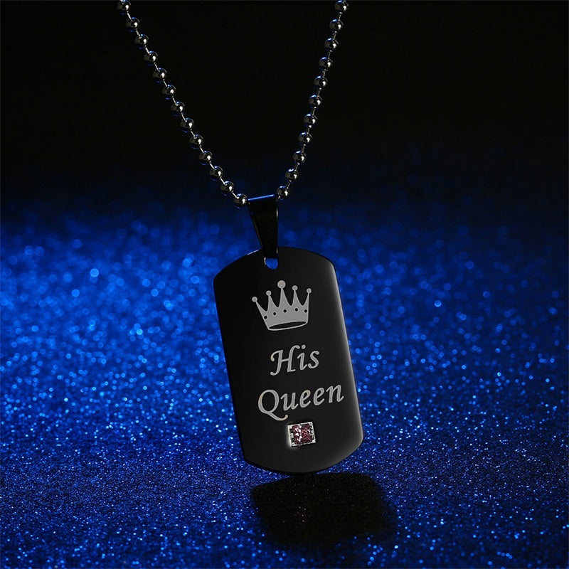 BoldlyBeautiful - Her King & His Queen Couple Pendant Necklaces