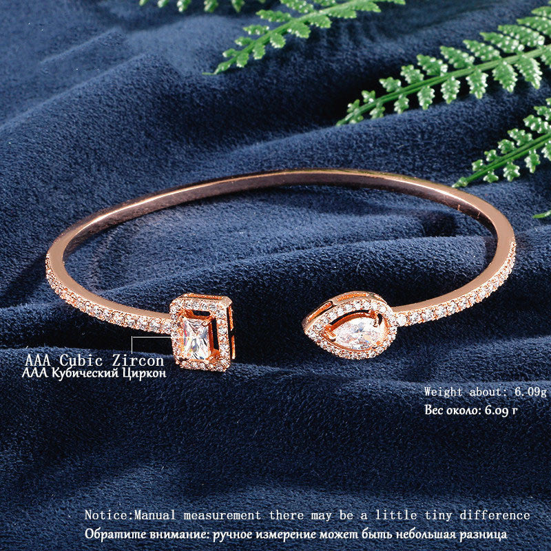 BoldlyBeautiful - Simple Exquisite Bracelet with Micro Inlaid AAA Zircon