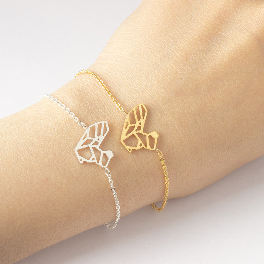 BoldlyBeautiful - Gold Squirrel Origami Bracelet Women's Jewelry