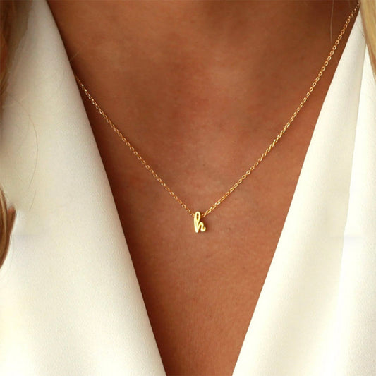 BoldlyBeautiful - Small Hollow Letter Necklace | 2025