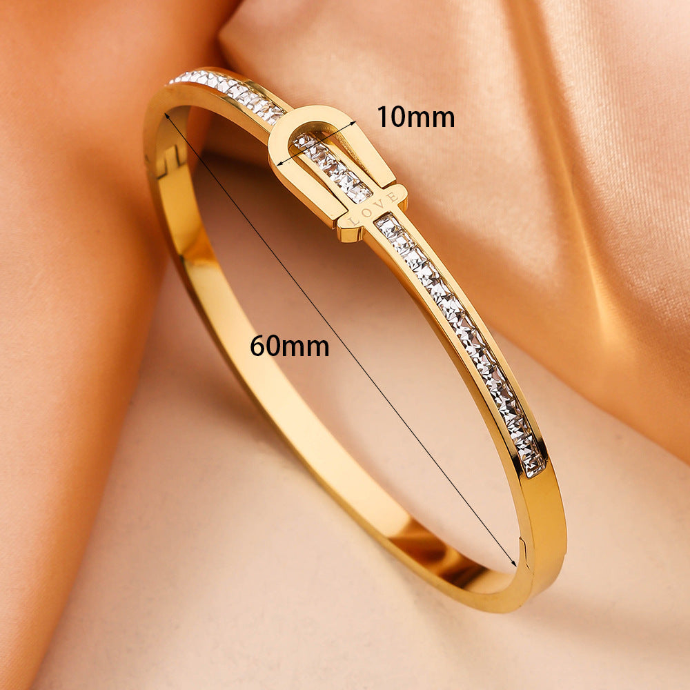 BoldlyBeautiful - Gold Plating Exquisite Stainless Steel Bracelet Fashion Jewelry