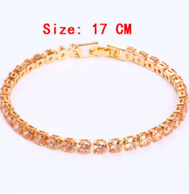 BoldlyBeautiful - Cubic Zirconia Tennis Bracelet Iced Out Chain Crystal Jewelry