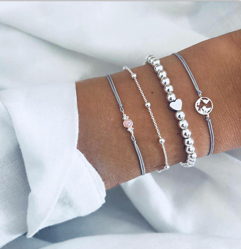 BoldlyBeautiful - Love Map Bracelet Set Fashion Jewelry