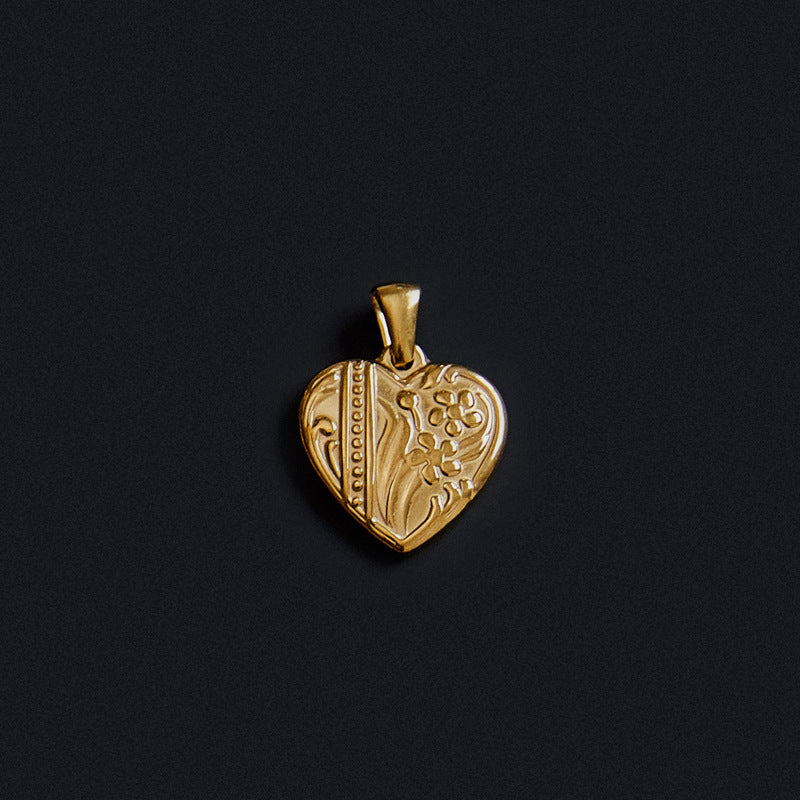 BoldlyBeautiful - Cross Peach Heart Necklace - Daily Wear