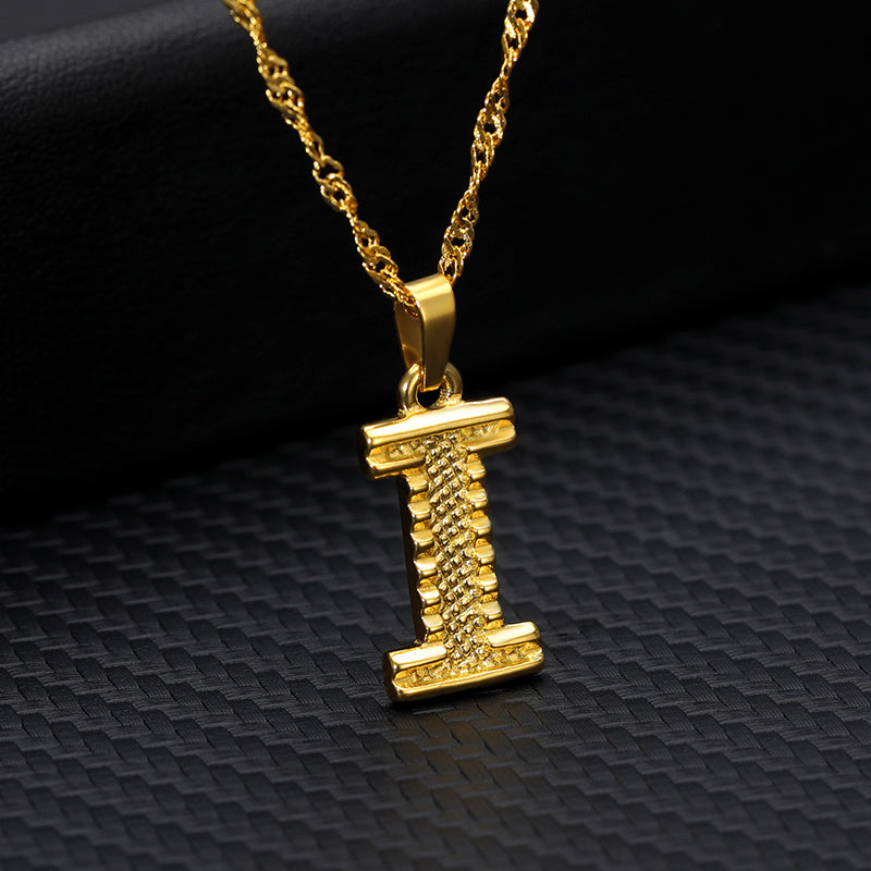 BoldlyBeautiful - 26 Letters Gold-Plated Pendant Necklace