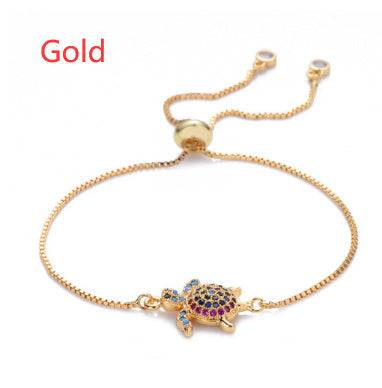 BoldlyBeautiful - Adjustable Rhinestone Turtle Bracelet | 2025