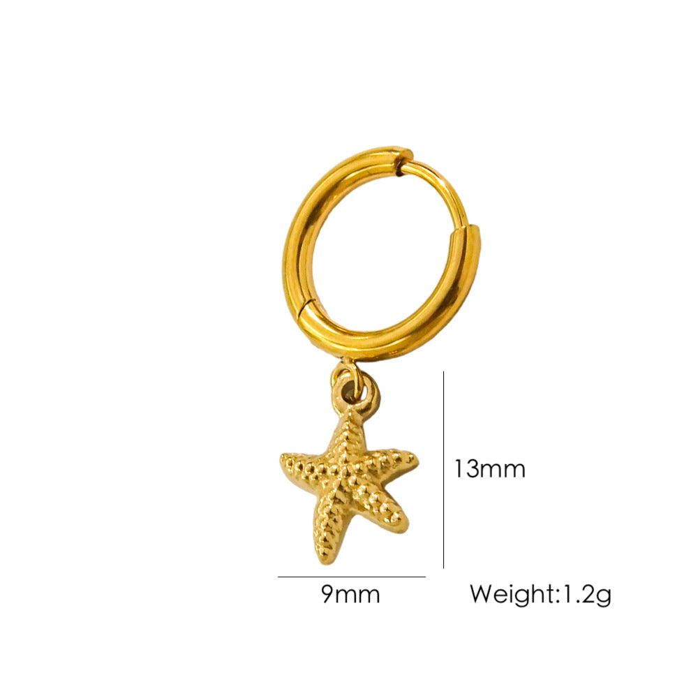 BoldlyBeautiful - Tropical Beach Wind Starfish Earrings