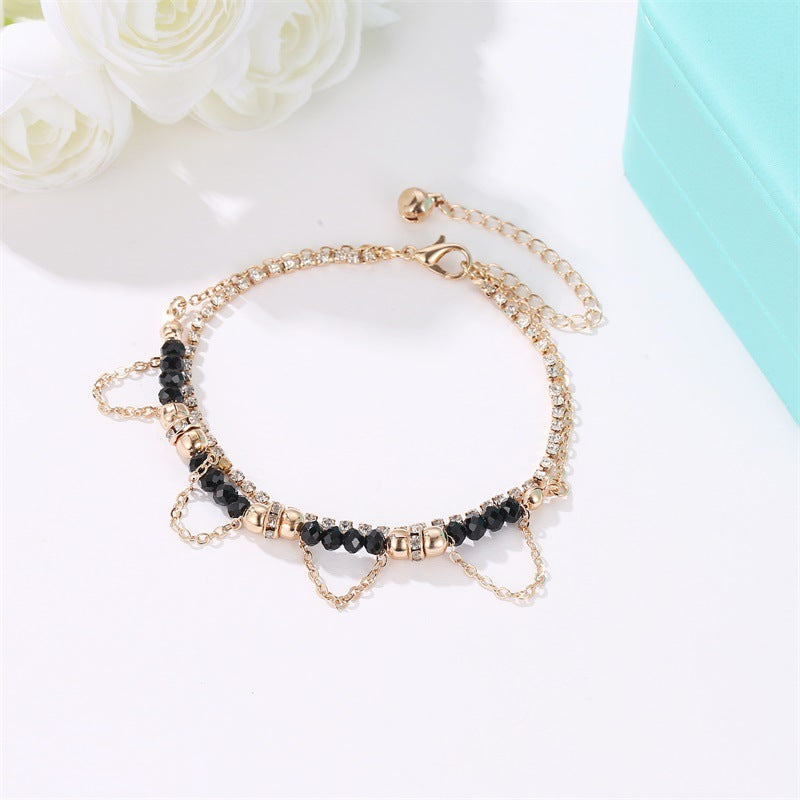 BoldlyBeautiful - Ethnic Style Beaded Diamond Tassel Bracelet Fashion Jewelry