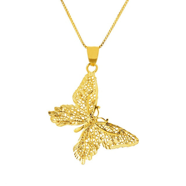 BoldlyBeautiful - Butterfly Pendant Chain Necklace