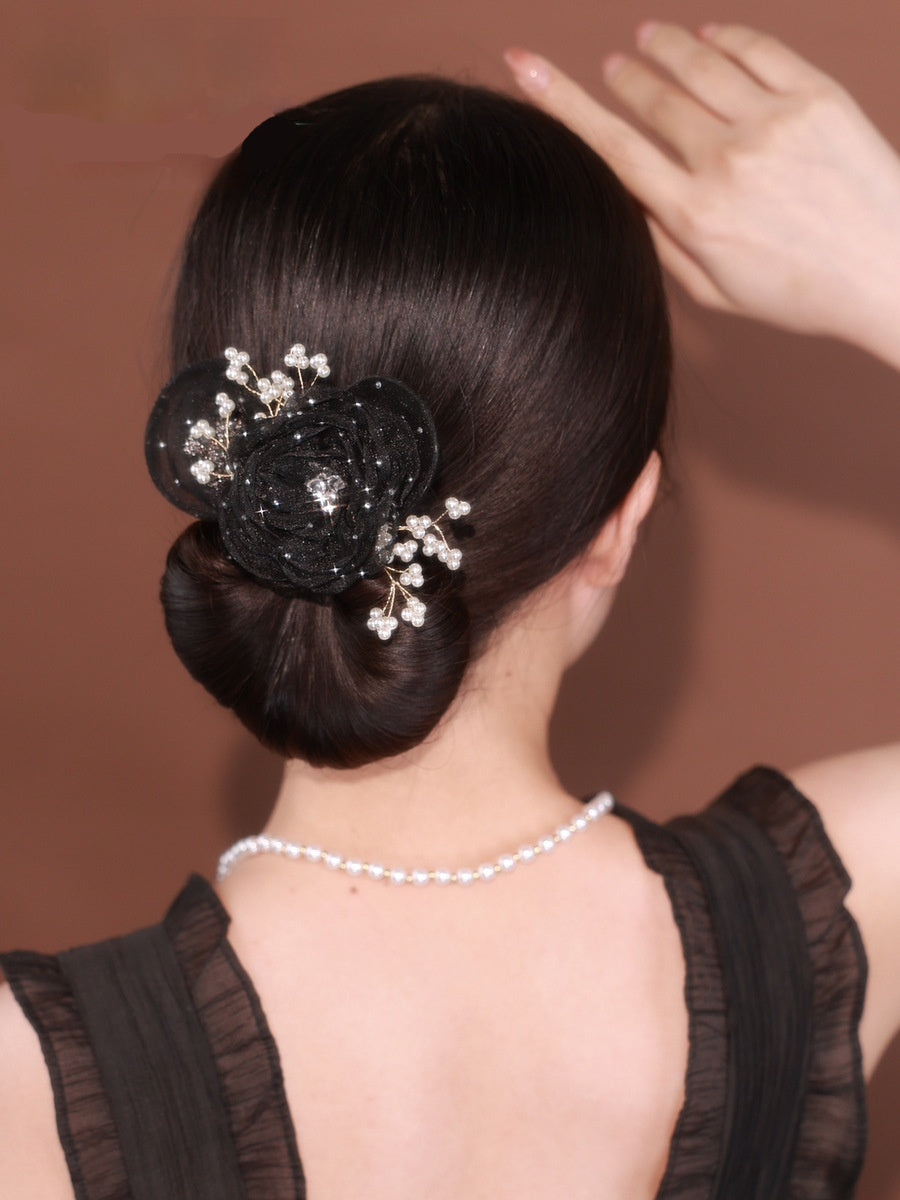 BoldlyBeautiful - Starry Sky Flower Style Hair Clip Black