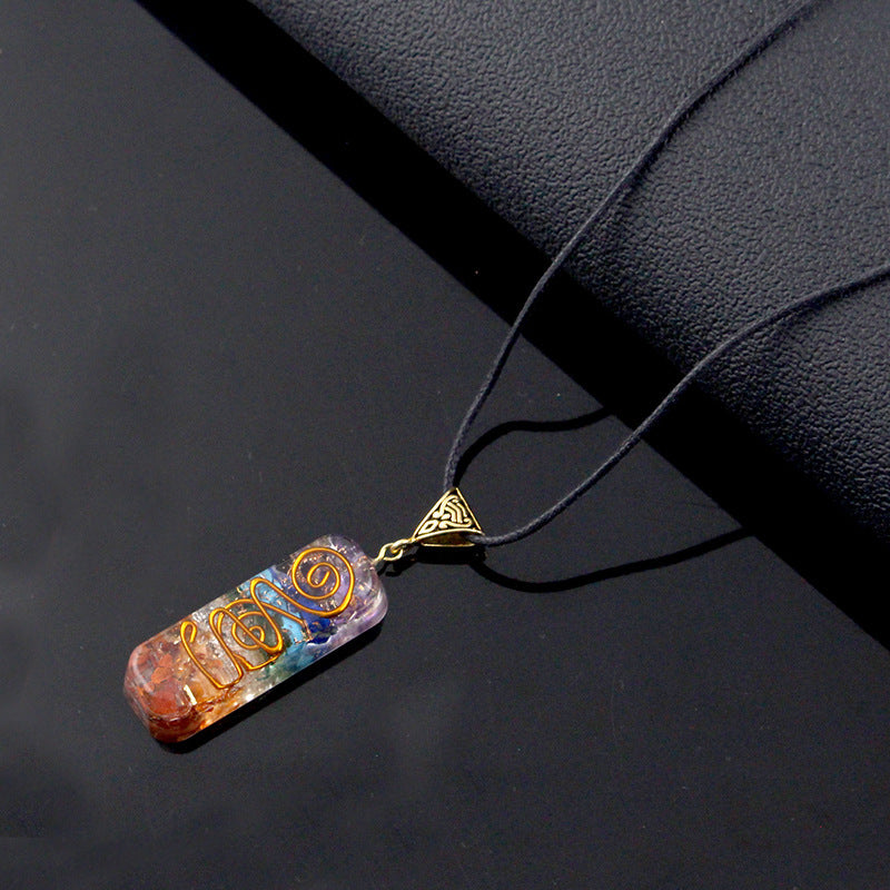 BoldlyBeautiful - Gravel Seven Chakra Spirit Pendant Necklace