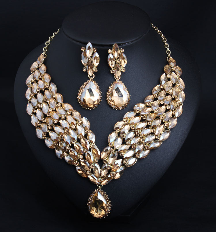 BoldlyBeautiful - African Crystal Jewelry Set For Parties