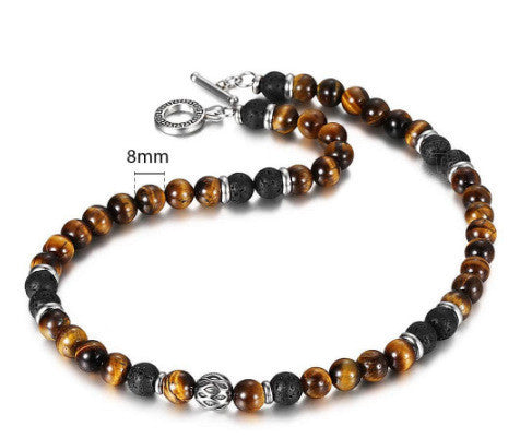 BoldlyBeautiful - Tiger Eye Stone Bracelet And Necklace