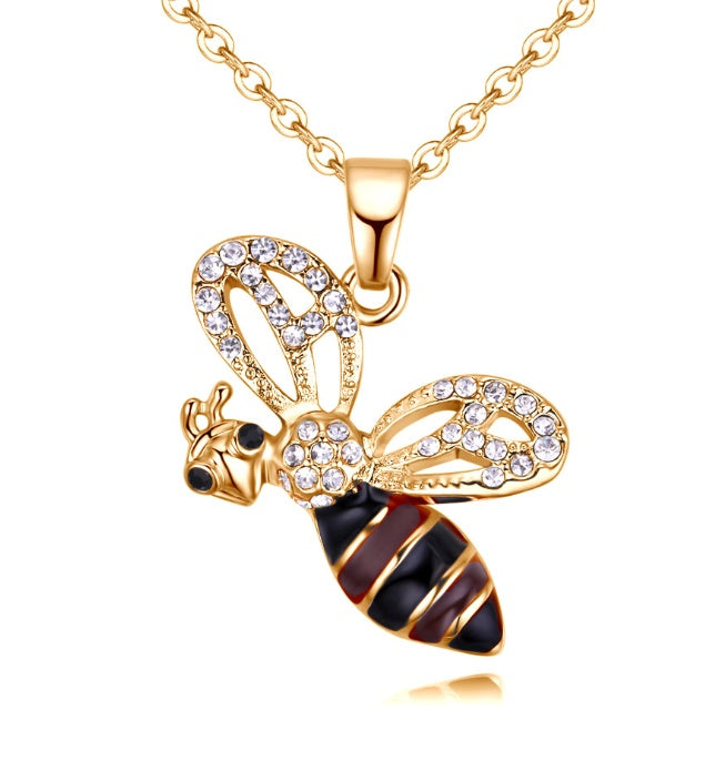 BoldlyBeautiful - Summer Lady Cartoon Bee Pendant Necklace