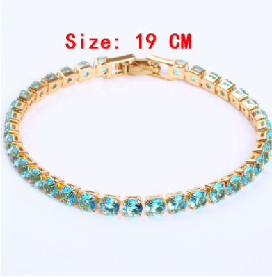 BoldlyBeautiful - Cubic Zirconia Tennis Bracelet Iced Out Chain Crystal Jewelry