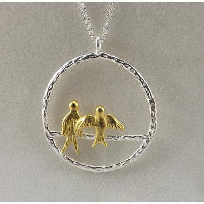 BoldlyBeautiful - 925 Sterling Silver Bird Pendant Necklace