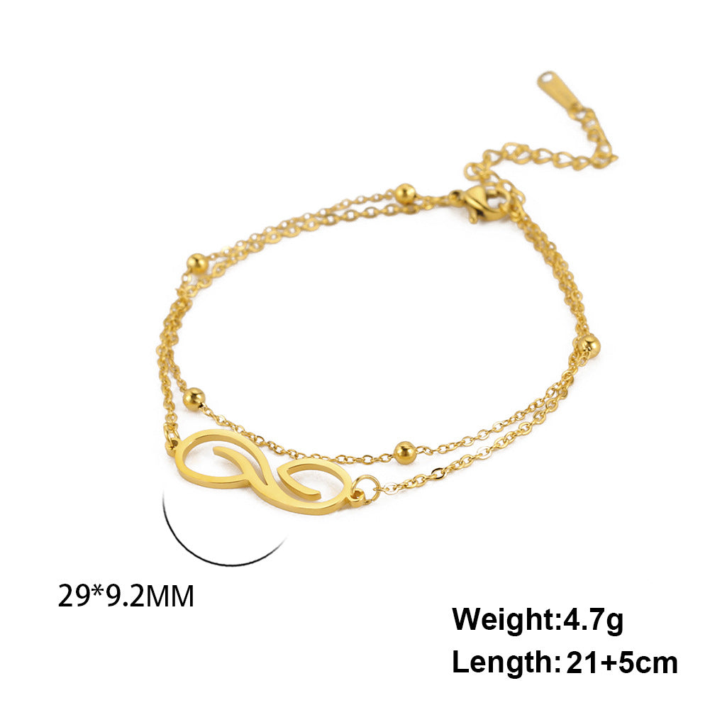 BoldlyBeautiful - Bohemian Infinite Double Layer Anklet