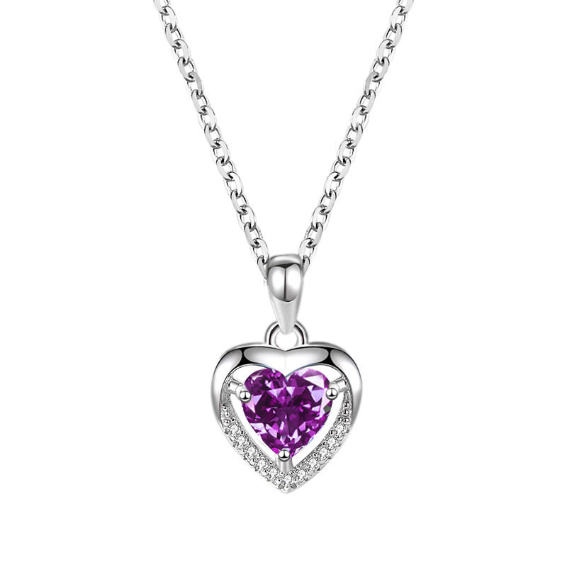 BoldlyBeautiful - 925 Heart-Shaped Rhinestone Luxury Personalized Necklace