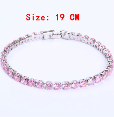 BoldlyBeautiful - Cubic Zirconia Tennis Bracelet Iced Out Chain Crystal Jewelry