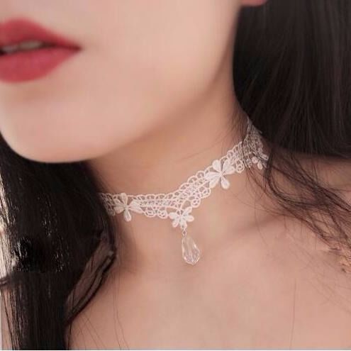 BoldlyBeautiful - Personalized Multi-Layer Crystal Lace Necklace Bone Chain