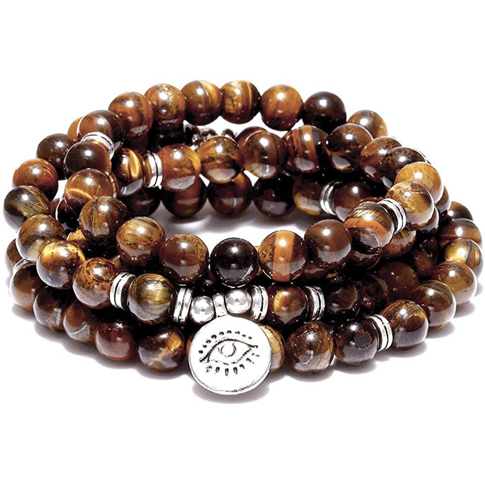 BoldlyBeautiful - Tiger Eye Stone Bracelet And Necklace