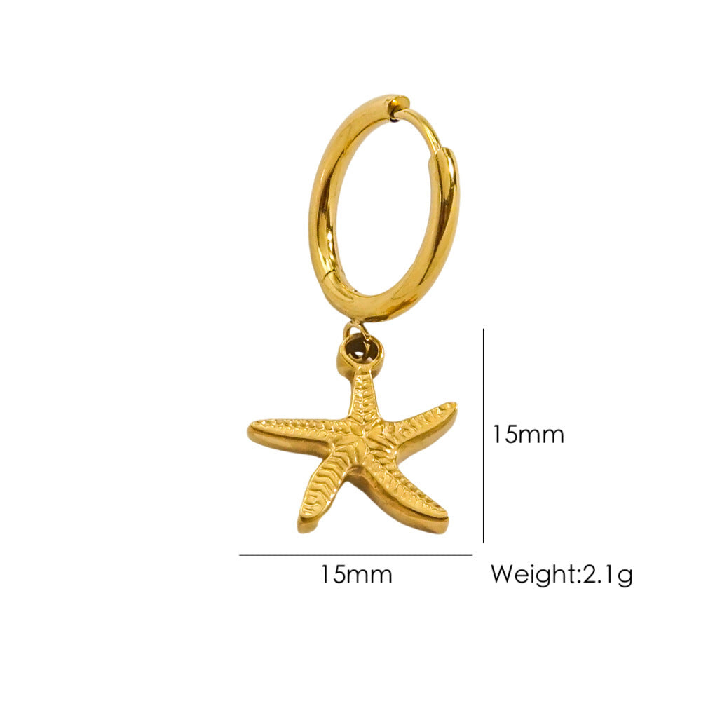 BoldlyBeautiful - Tropical Beach Wind Starfish Earrings