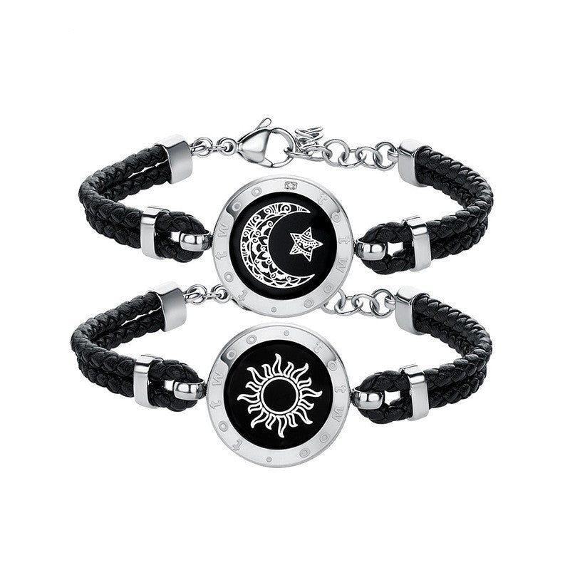 BoldlyBeautiful - Sun-Moon Smart Sensing Couple Bracelet Fashion Jewelry