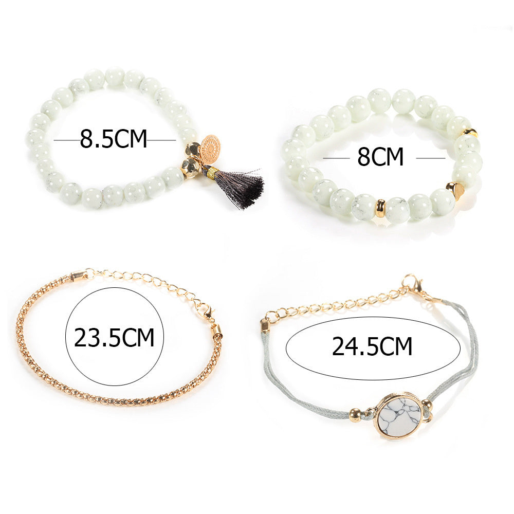 BoldlyBeautiful - Love Map Bracelet Set Fashion Jewelry