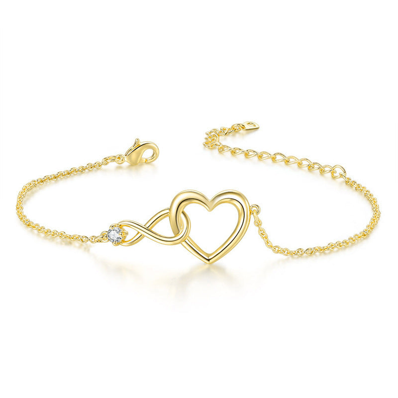 BoldlyBeautiful - Heart-shape Bracelet Fashion Versatile Love Gift for Girlfriend Valentine's Day