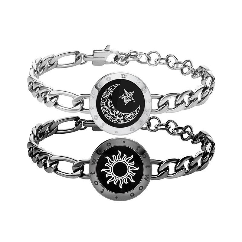 BoldlyBeautiful - Sun-Moon Smart Sensing Couple Bracelet Fashion Jewelry