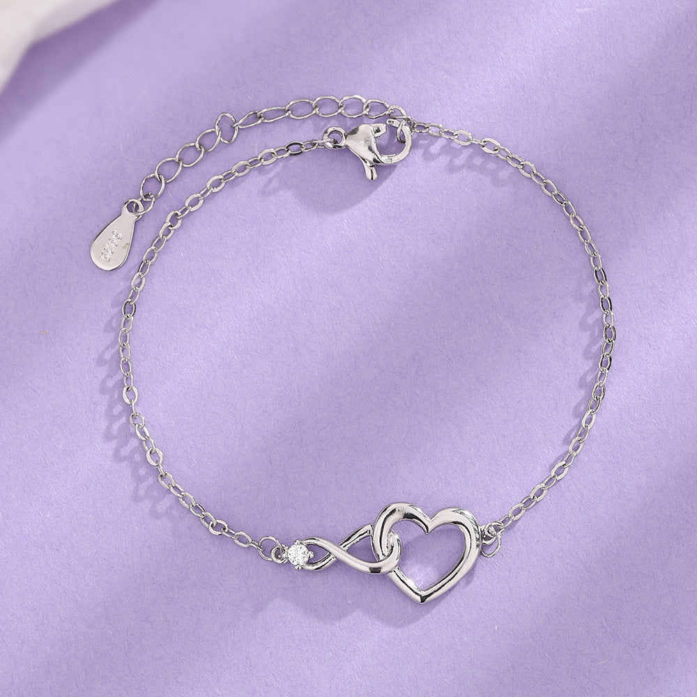 BoldlyBeautiful - Heart-shape Bracelet Fashion Versatile Love Gift for Girlfriend Valentine's Day