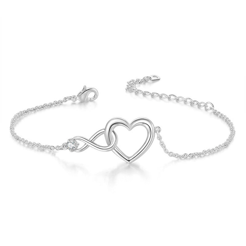 BoldlyBeautiful - Heart-shape Bracelet Fashion Versatile Love Gift for Girlfriend Valentine's Day