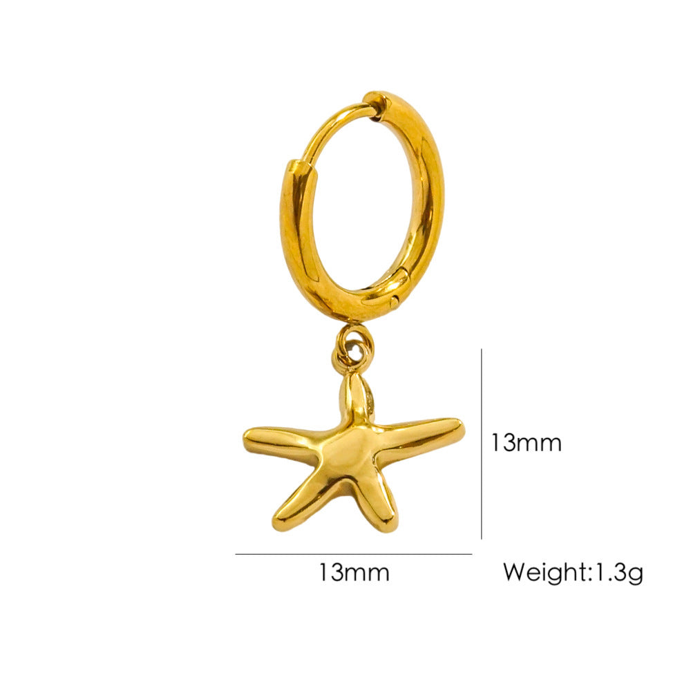 BoldlyBeautiful - Tropical Beach Wind Starfish Earrings