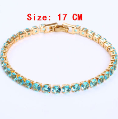 BoldlyBeautiful - Cubic Zirconia Tennis Bracelet Iced Out Chain Crystal Jewelry