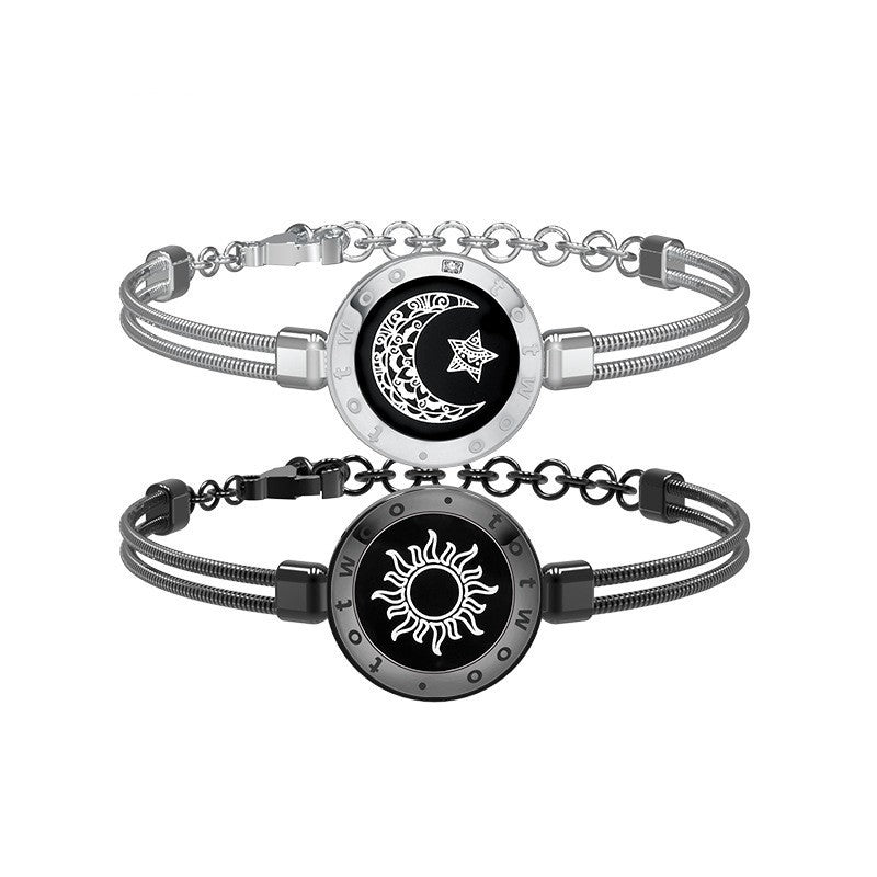 BoldlyBeautiful - Sun-Moon Smart Sensing Couple Bracelet Fashion Jewelry