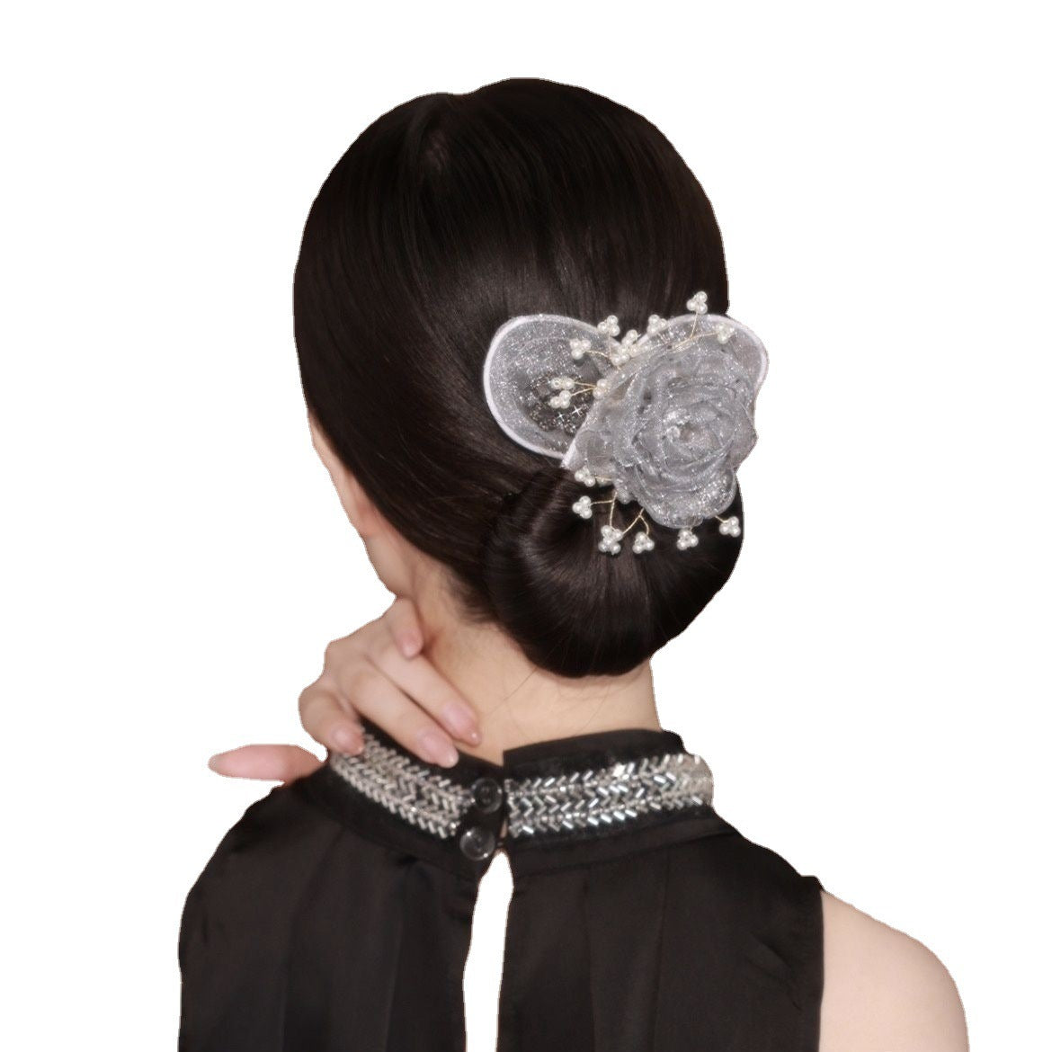 BoldlyBeautiful - Starry Sky Flower Style Hair Clip Black