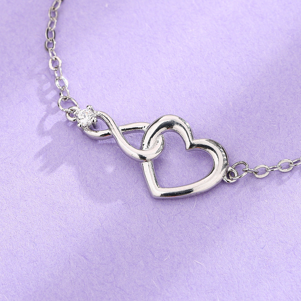 BoldlyBeautiful - Heart-shape Bracelet Fashion Versatile Love Gift for Girlfriend Valentine's Day