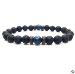 BoldlyBeautiful - Personality Men's Black Volcanic Stone Bracelet Fashion Jewelry