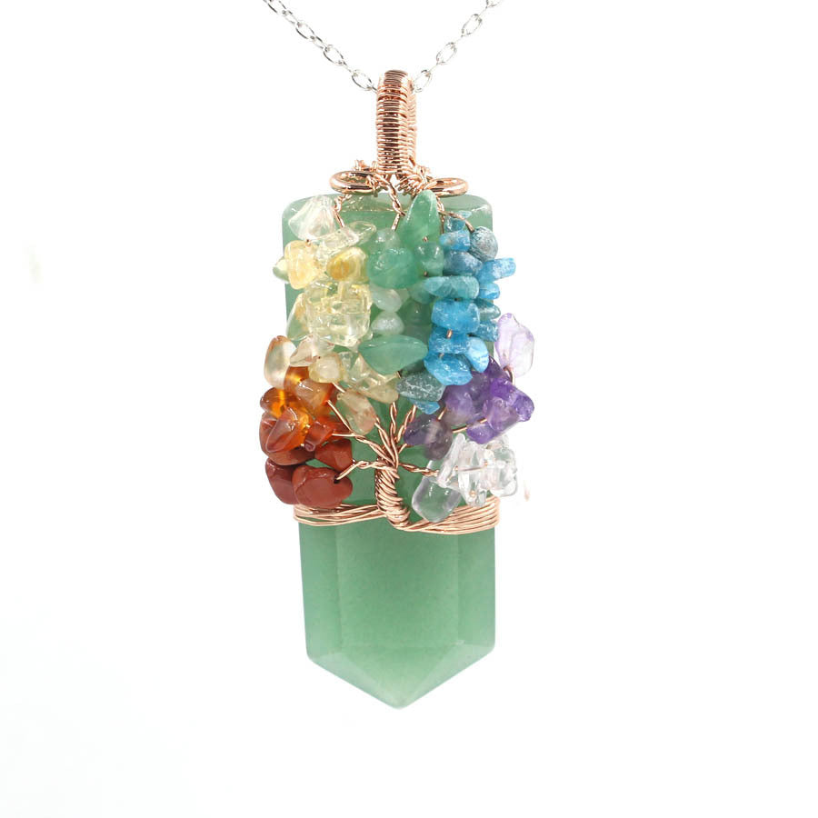 BoldlyBeautiful - Sword-Shaped Crystal Tree Necklace